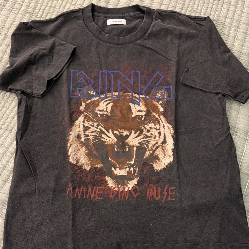 Anine Bing Black Graphic Tee